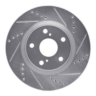 R1 Concepts EDZ-02092R Brake Rotor Drilled & Slotted Silver